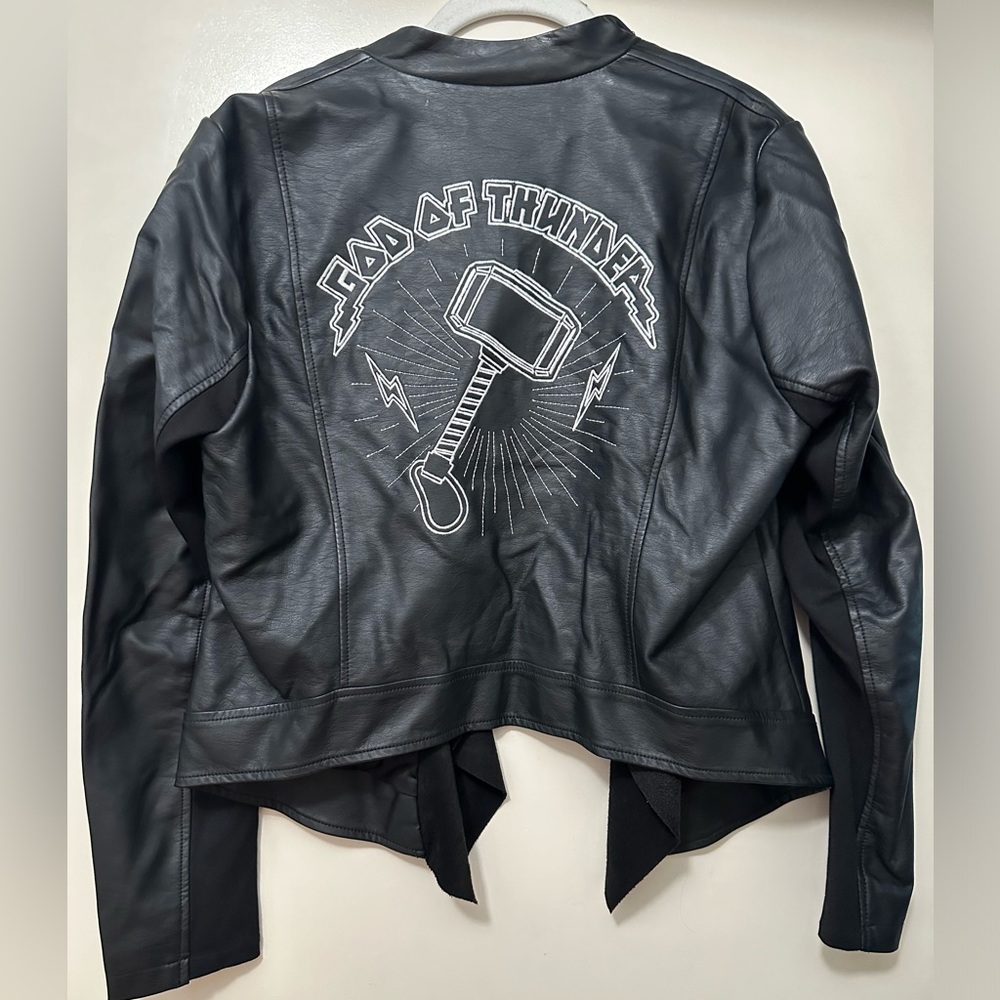 Faux Leather Marvel Jacket